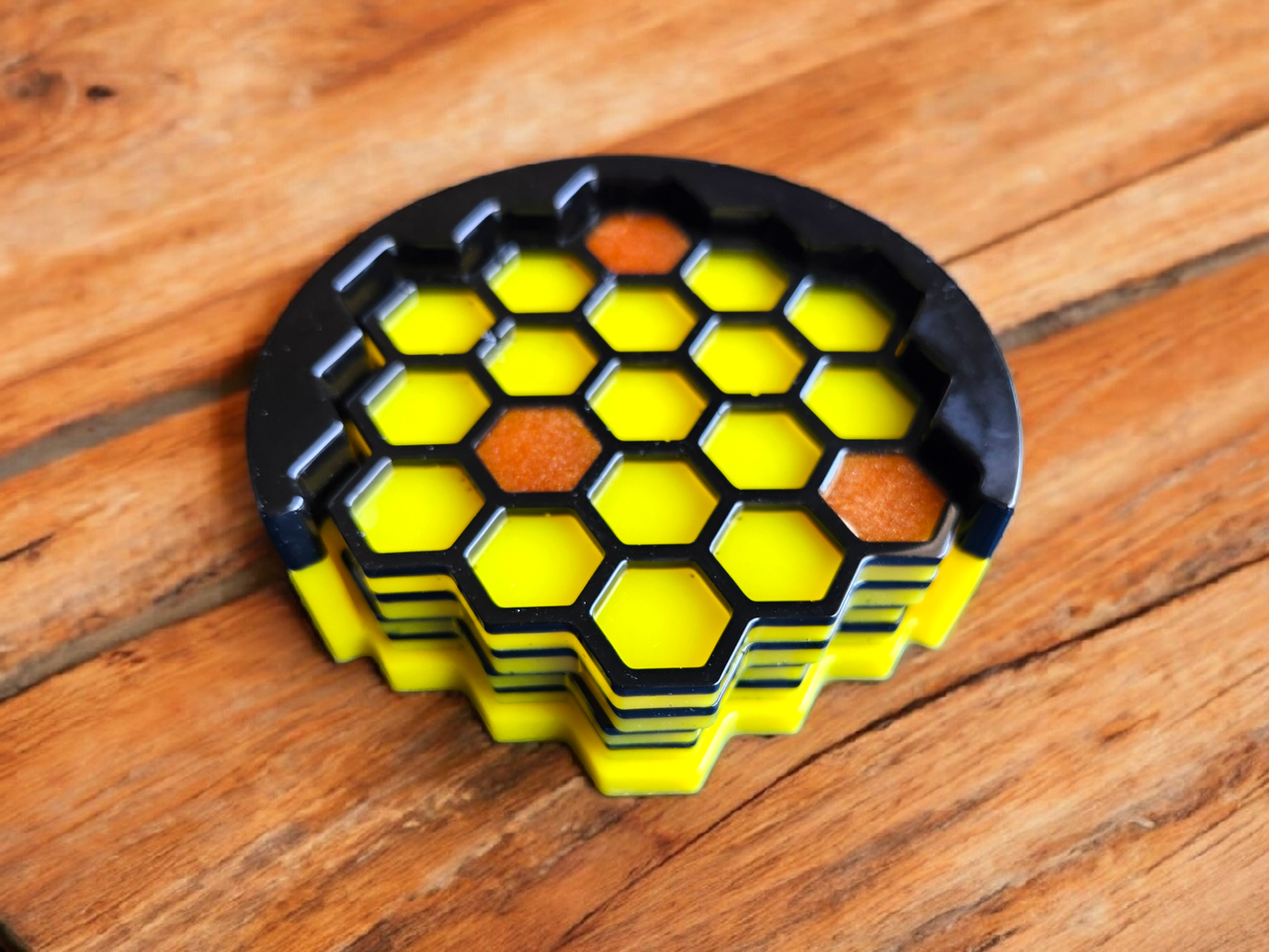 Golden Hive Resin Coaster Set – 5 Piece