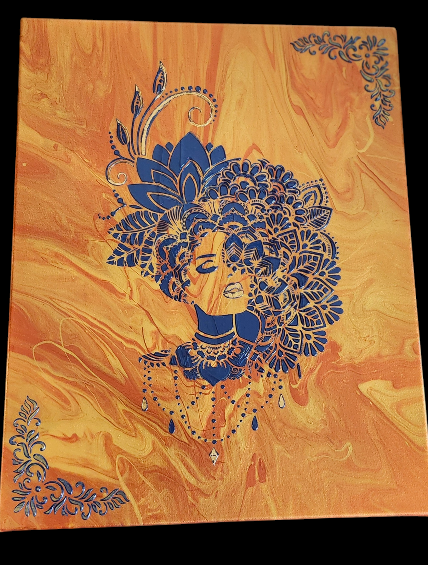 Ember Royalty-Fluid Art Painting