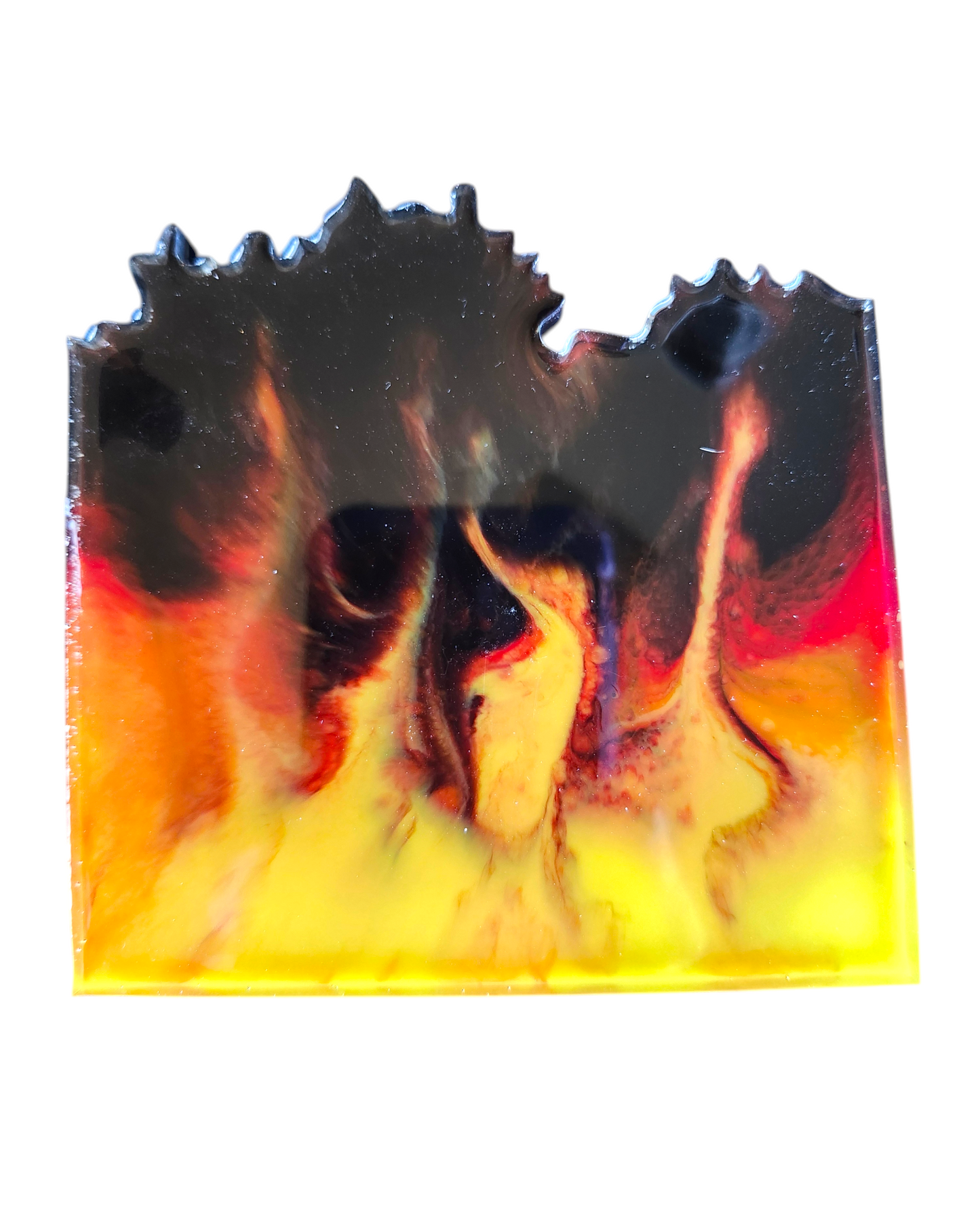 Inferno Glow – Resin Coaster Set (4 pcs)