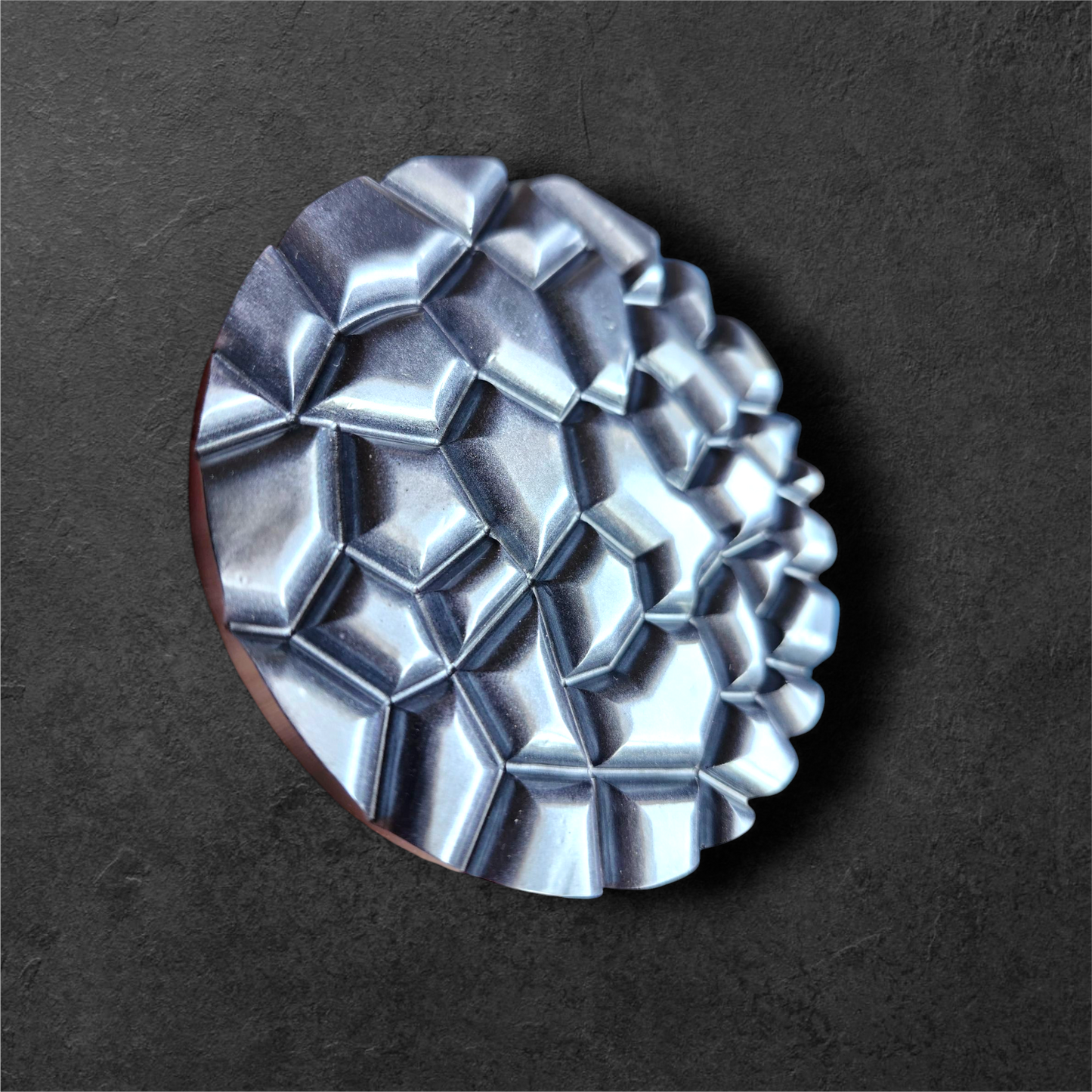 Sculpted Siren Coaster Set – 4 Iridescent Resin Discs + Luxe Base