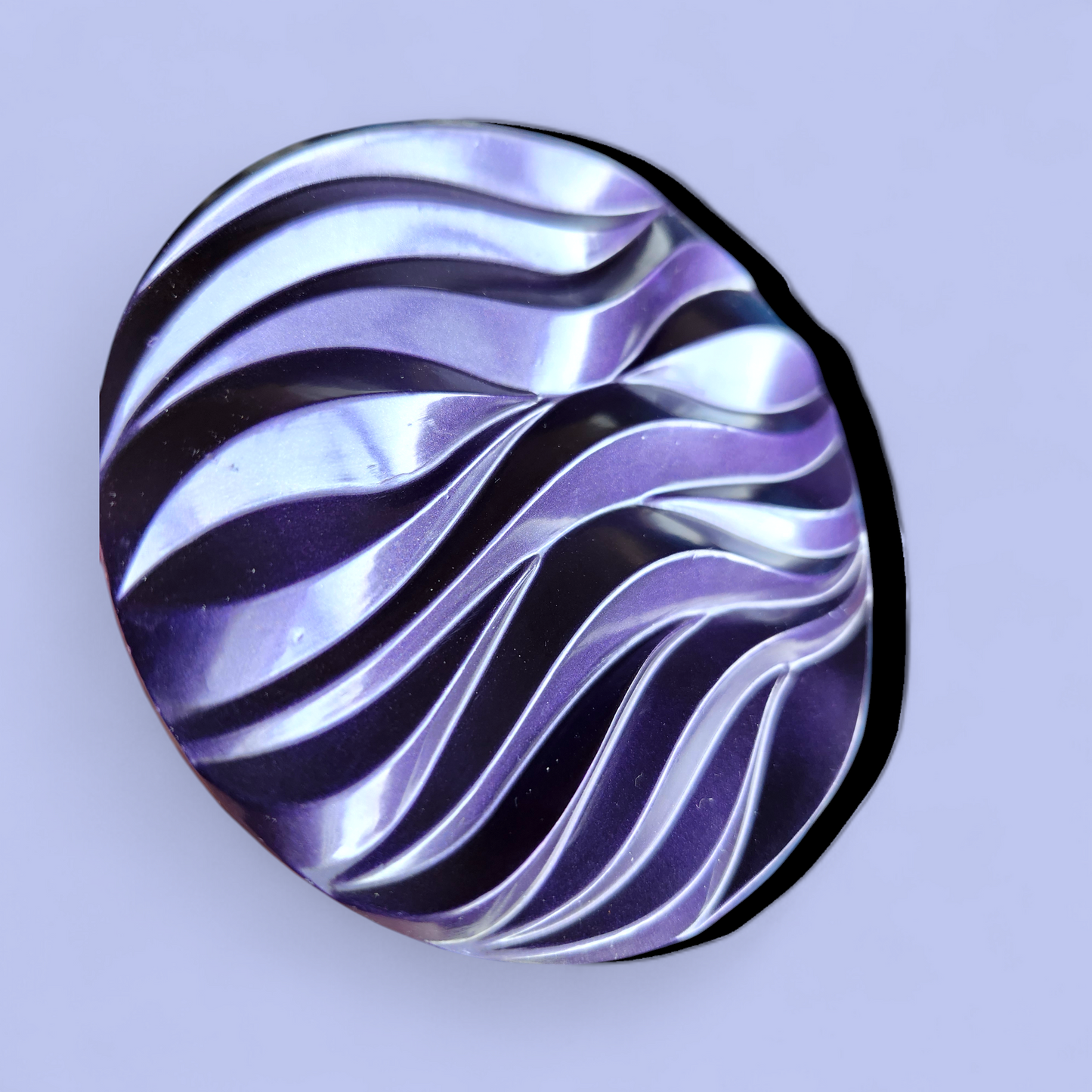 Sculpted Siren Coaster Set – 4 Iridescent Resin Discs + Luxe Base