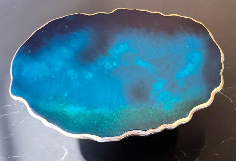 Crystal Tide Vanity Tray – Ocean Resin Art