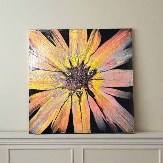 Solar Bloom-Fluid Art Painting