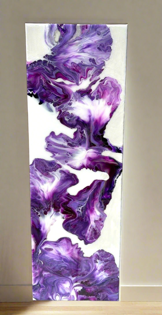 Twisted Lilac-Fluid Art Painting