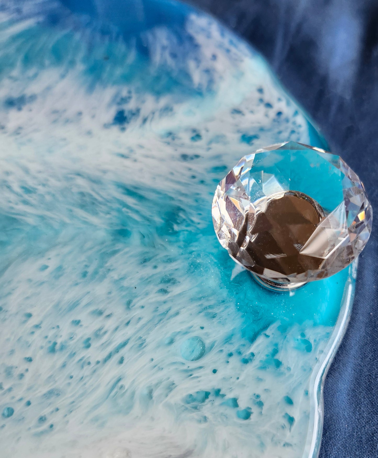 Crystal Tide Vanity Tray – Ocean Resin Art