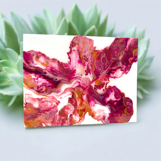 Petal Inferno-Fluid Art Painting