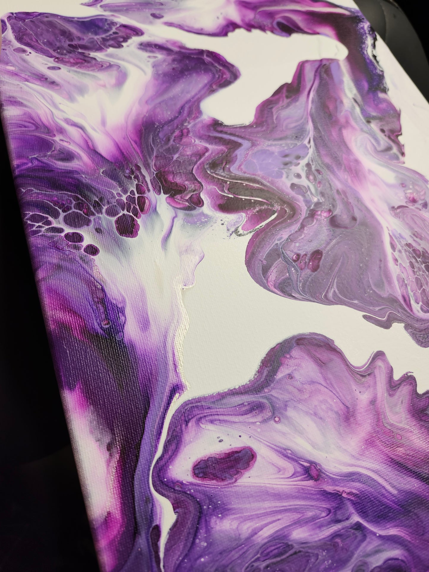 Twisted Lilac-Fluid Art Painting