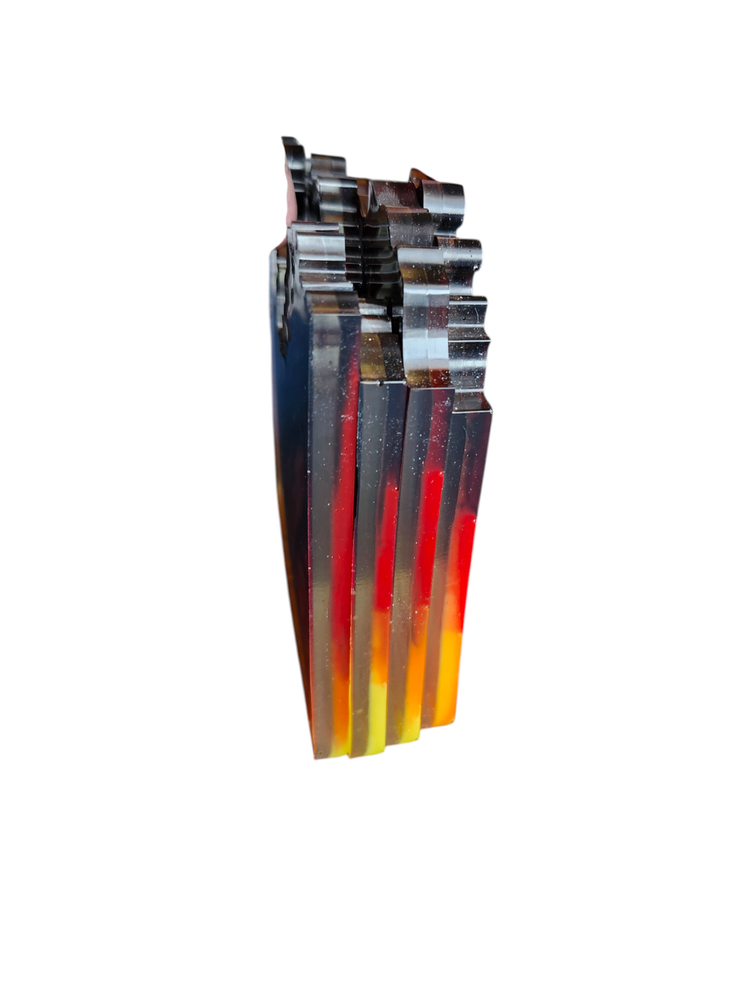 Inferno Glow – Resin Coaster Set (4 pcs)