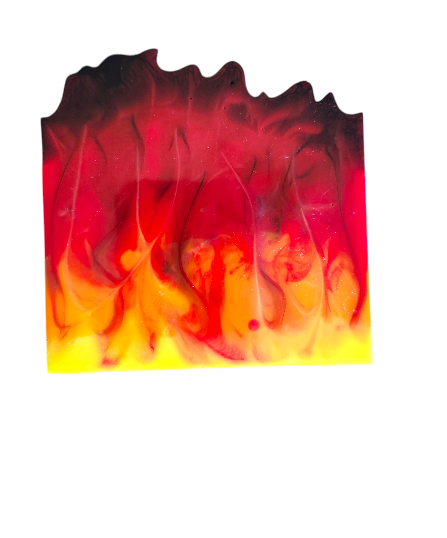 Inferno Glow – Resin Coaster Set (4 pcs)