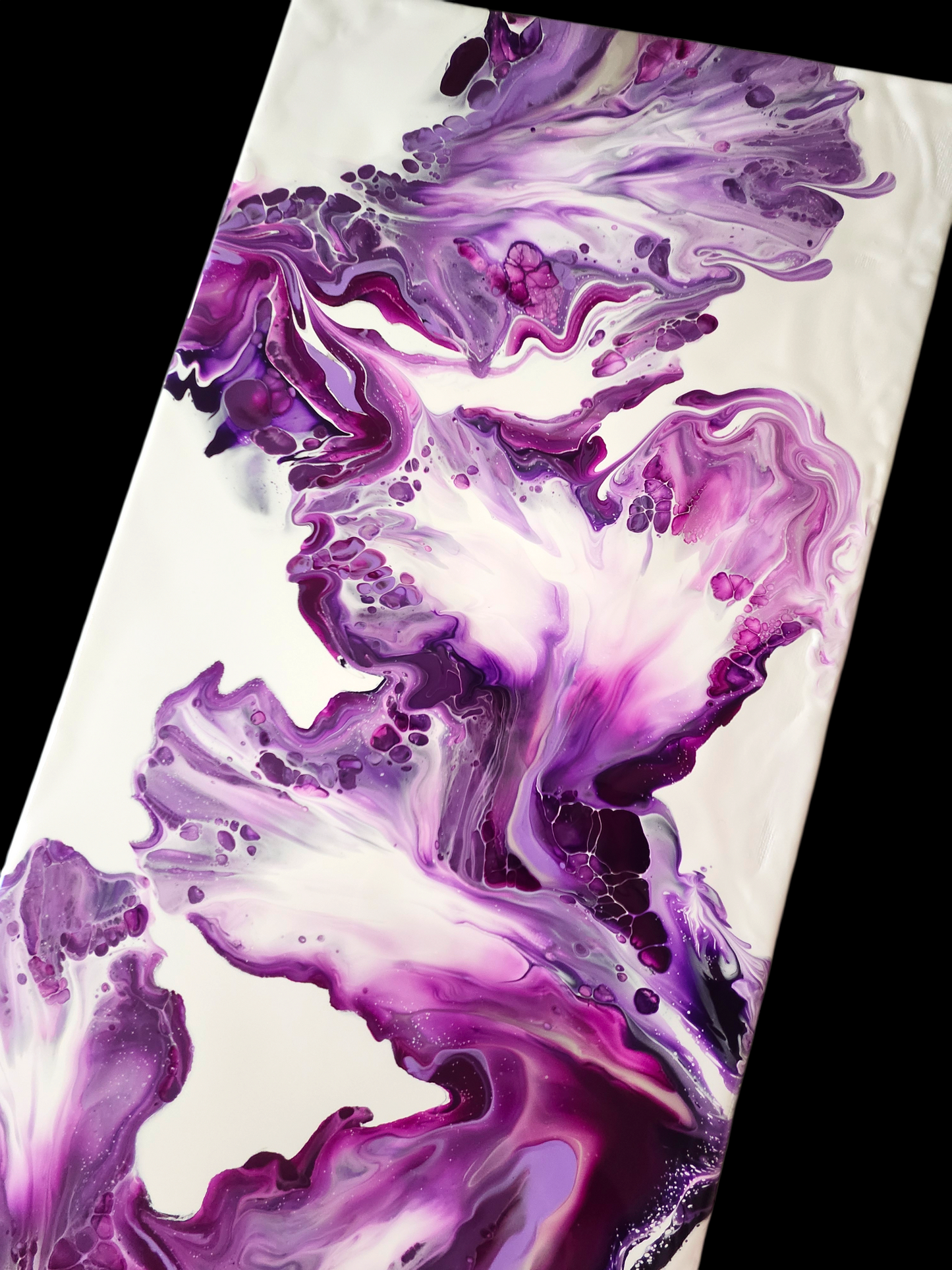 Twisted Lilac-Fluid Art Painting