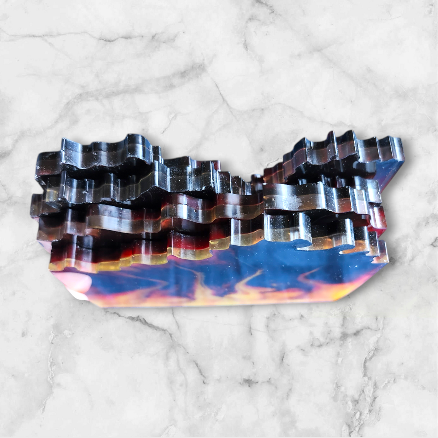 Inferno Glow – Resin Coaster Set (4 pcs)