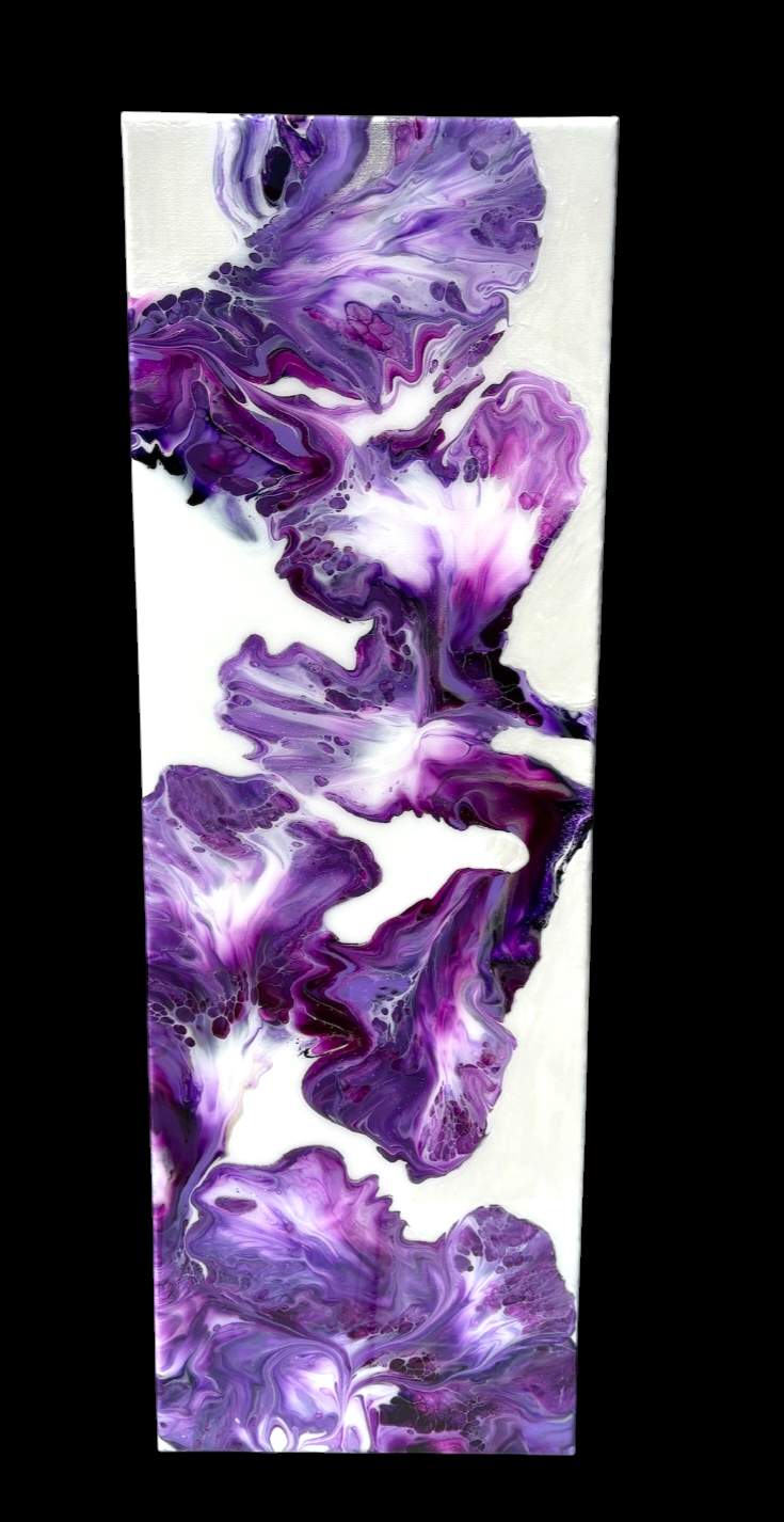 Twisted Lilac-Fluid Art Painting