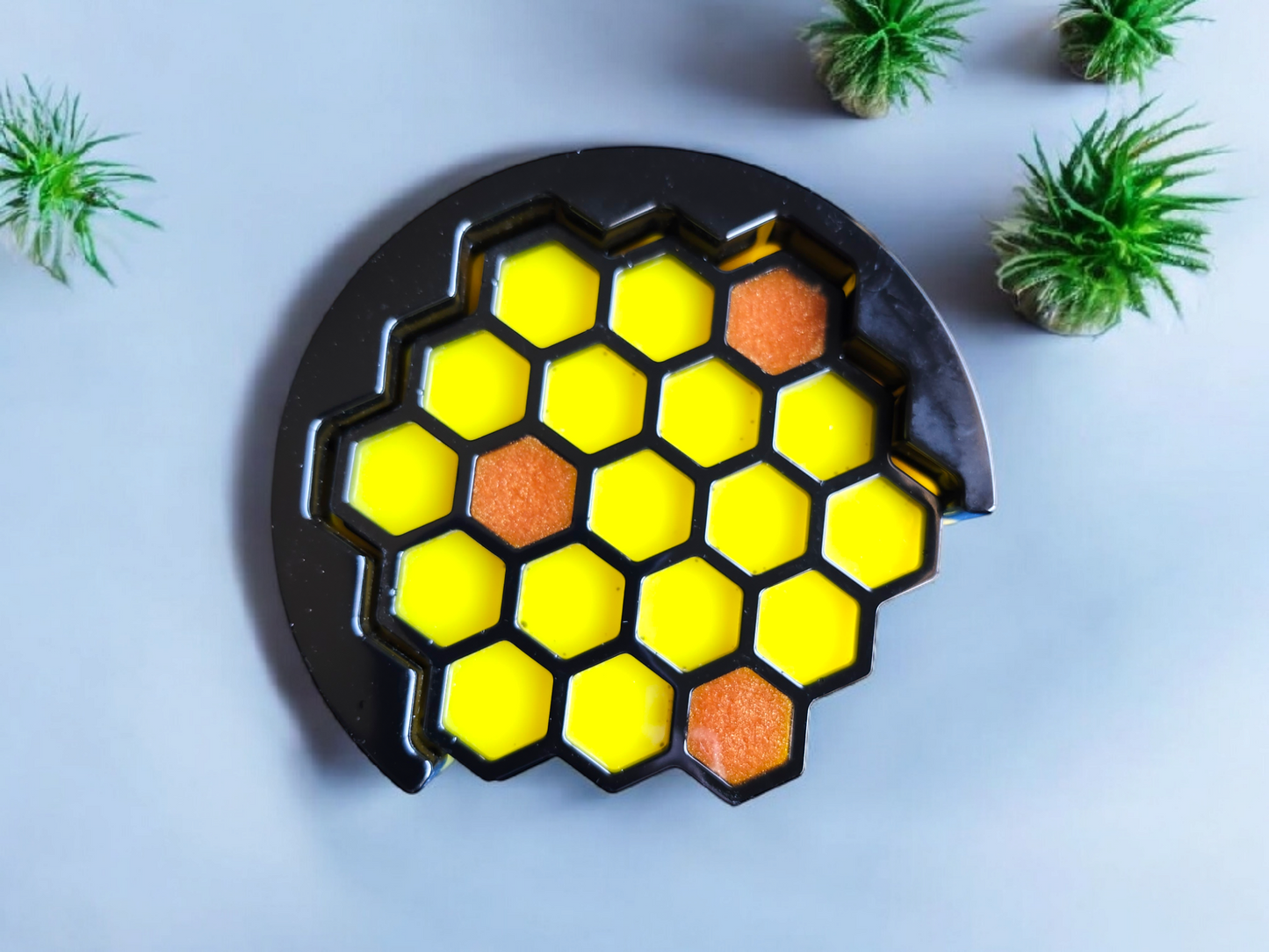 Golden Hive Resin Coaster Set – 5 Piece