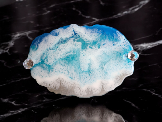 Crystal Tide Vanity Tray – Ocean Resin Art