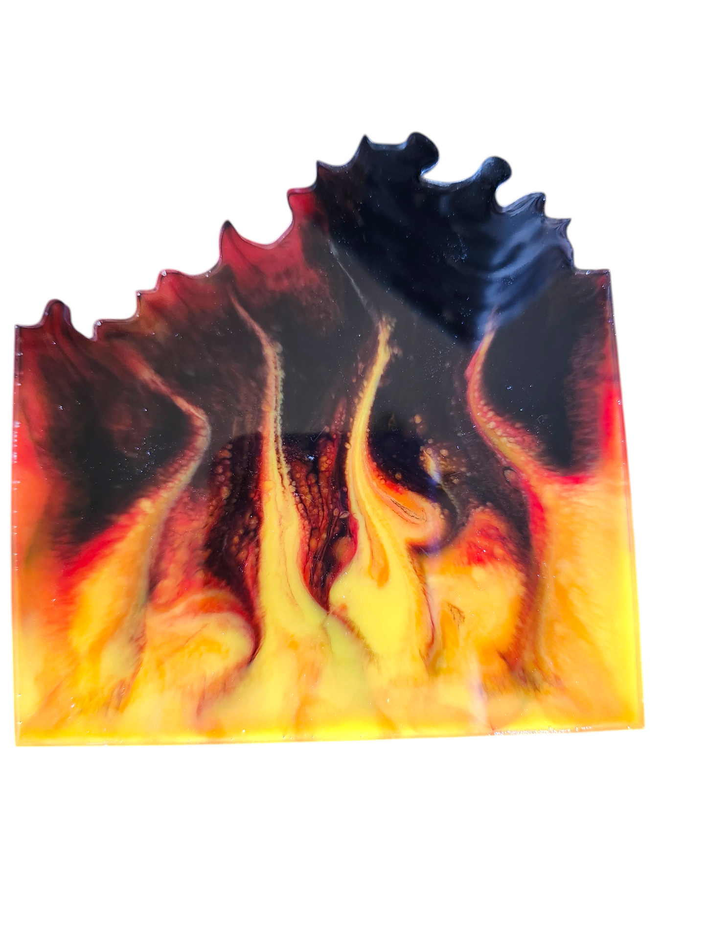 Inferno Glow – Resin Coaster Set (4 pcs)