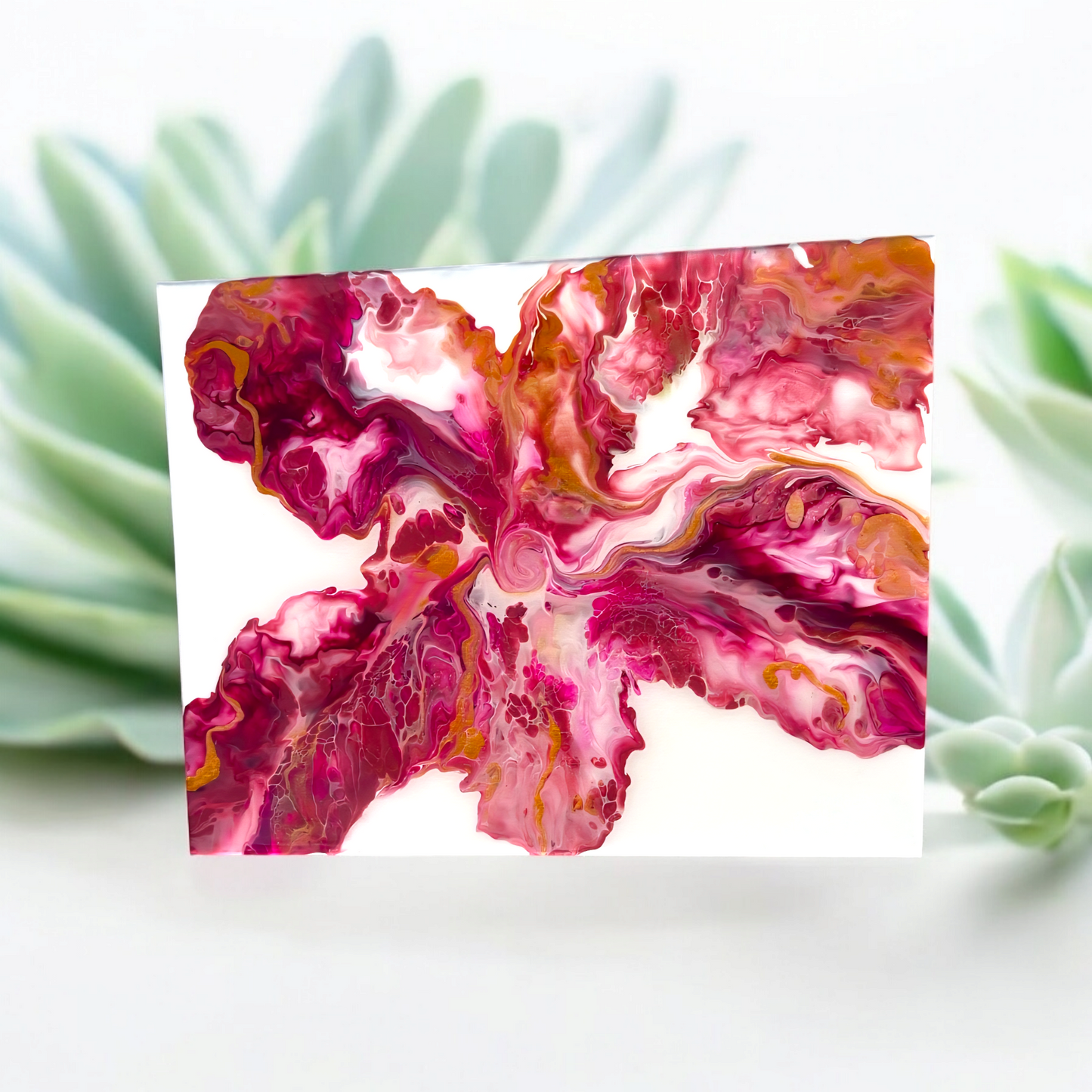 Petal Inferno-Fluid Art Painting
