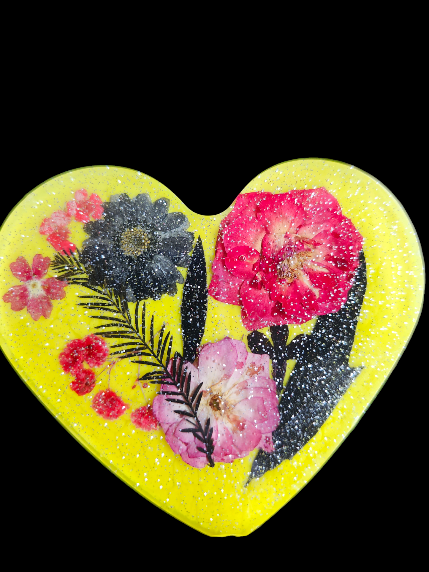 Botanical Hearts – Timeless Floral Resin Coaster Set