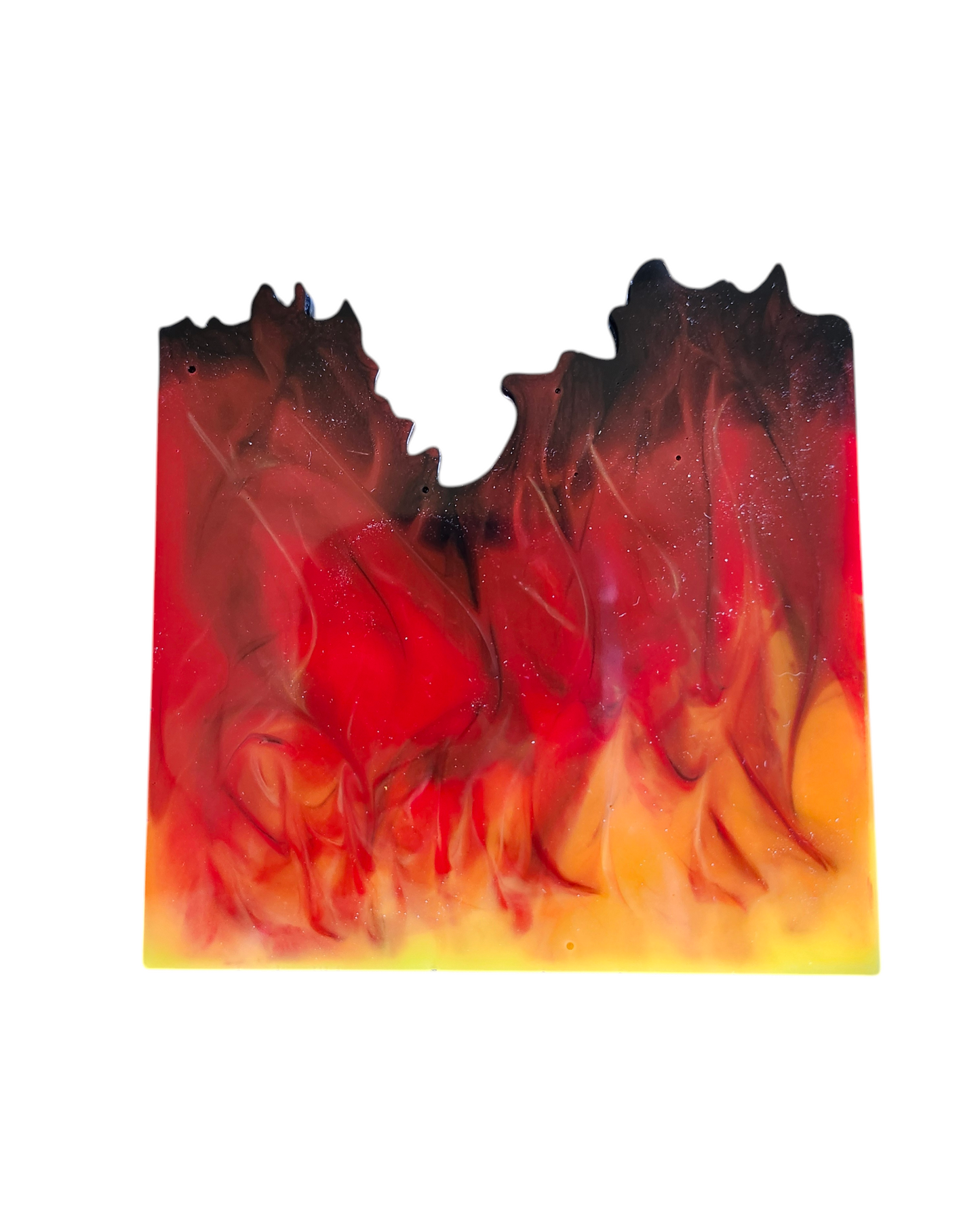 Inferno Glow – Resin Coaster Set (4 pcs)